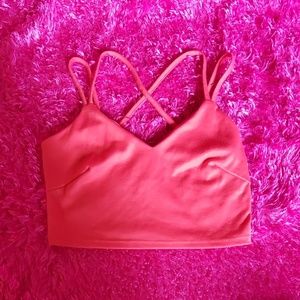 Coral pink crop top